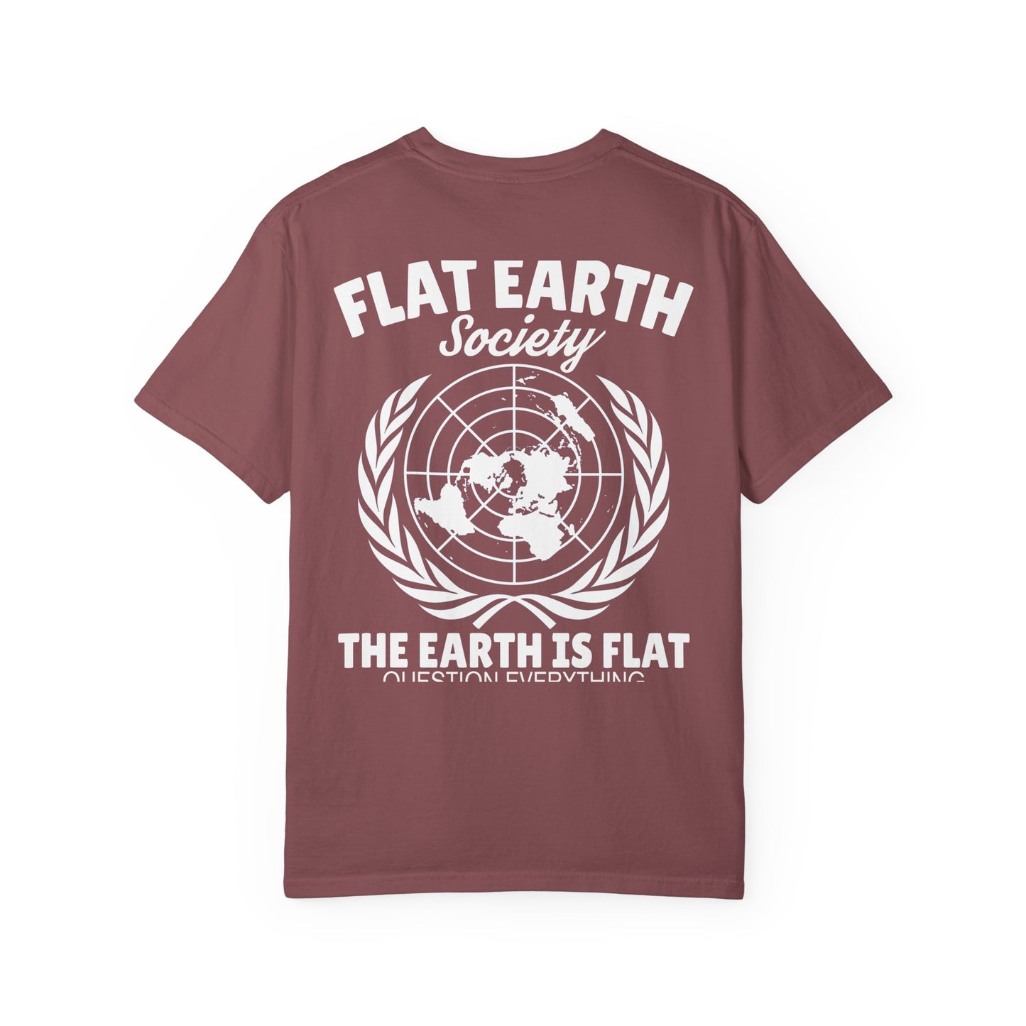 Flat Earth Society Tee - Garment-Dyed Globe Design