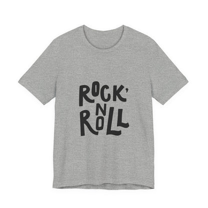Rock N Roll T-Shirt Bold Lettering Music Tee