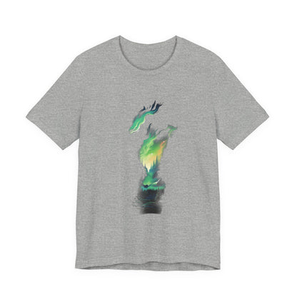 Northern Lights Forest T-Shirt Aurora Night Tee