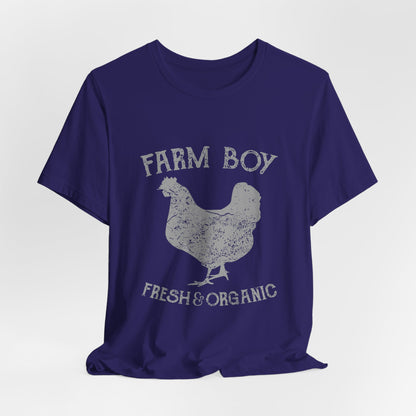 Farm Boy T-Shirt Fresh Organic Rooster Tee