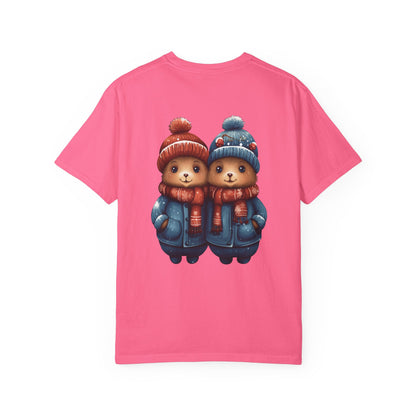 Cute Christmas Bears Couple Heavyweight Tee