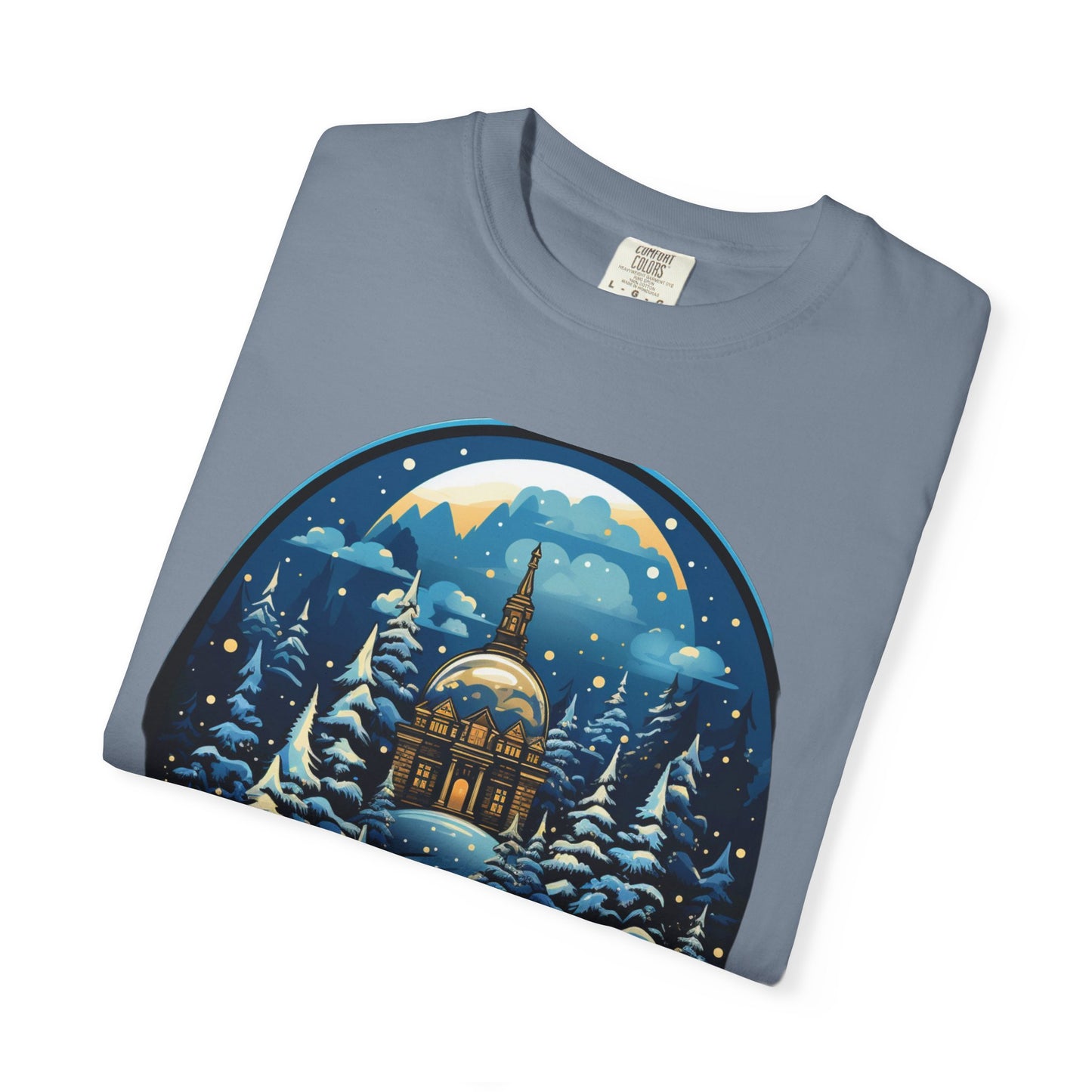 Snow Globe Christmas Heavyweight Tee Winter Village