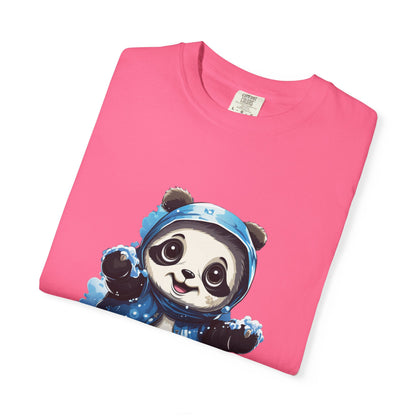 Cute Panda Snow Day Garment-Dyed Tee Winter