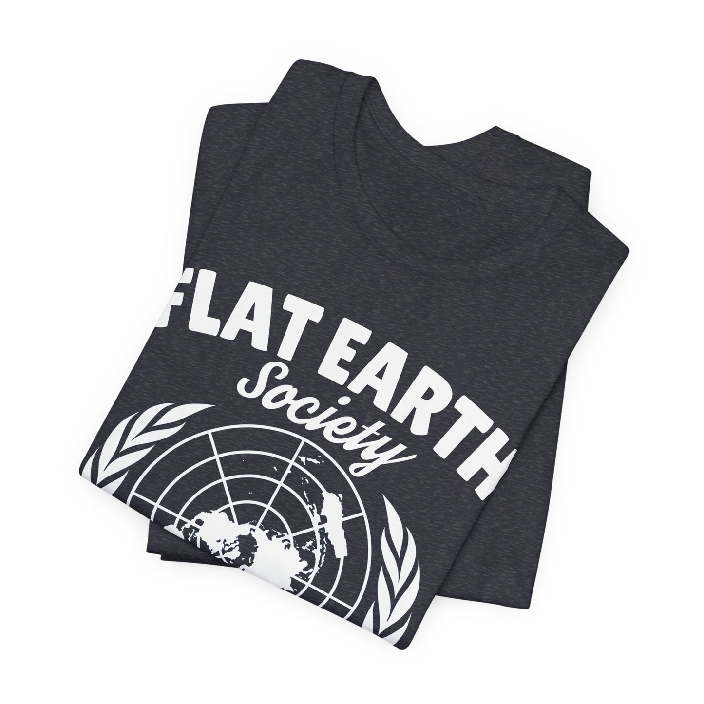 Flat Earth Society Tee - World Map Globe Design