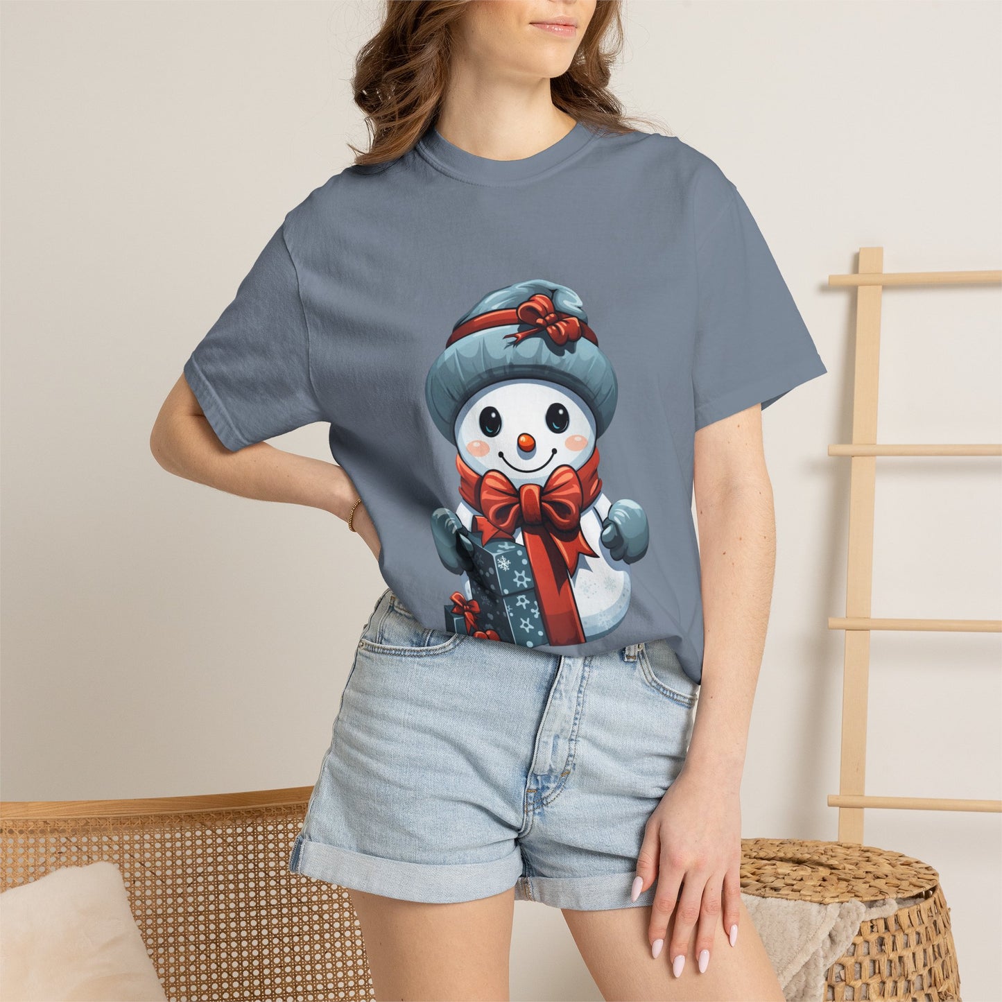 Cute Snowman Christmas Garment-Dyed Tee