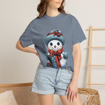 Cute Snowman Christmas Garment-Dyed Tee