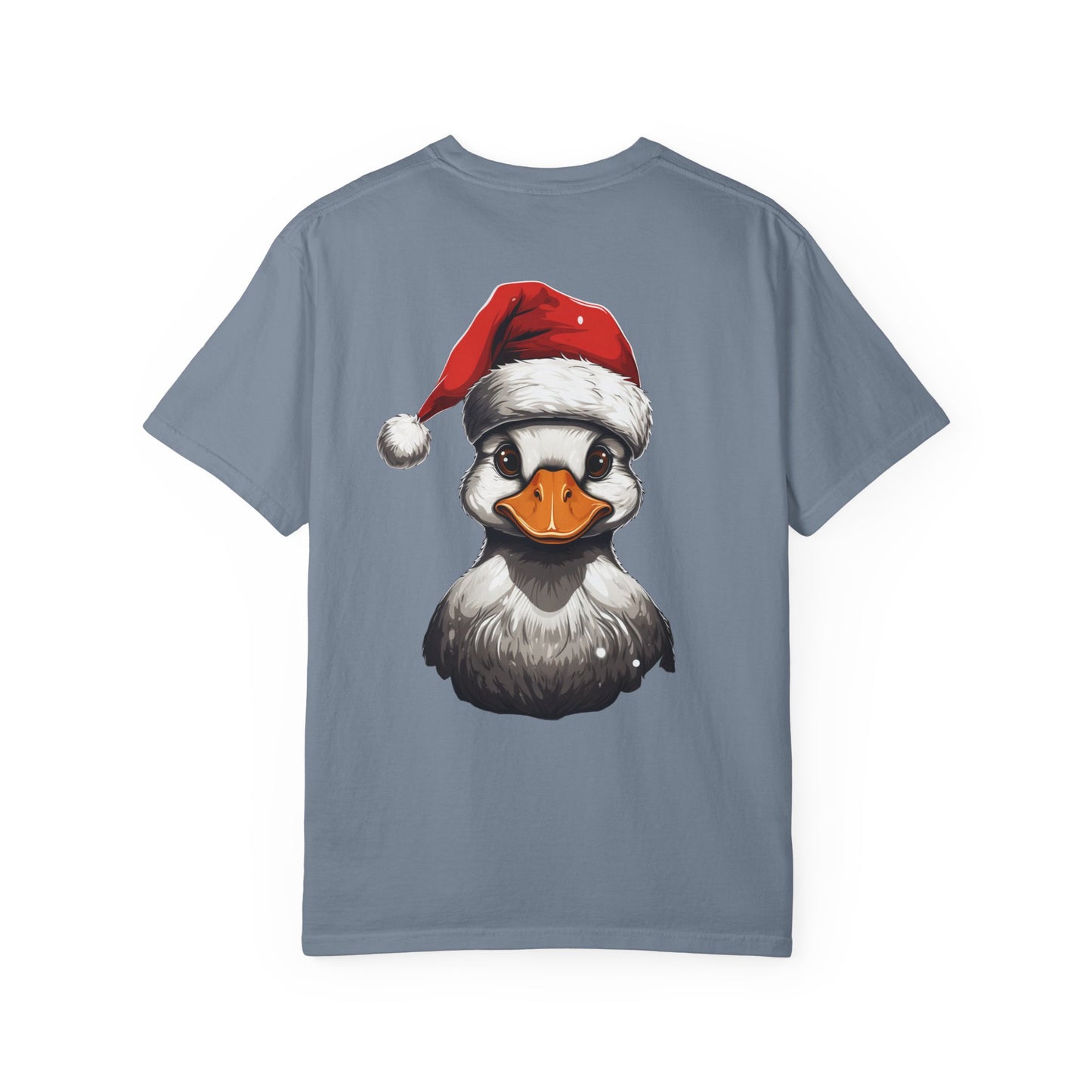 Christmas Duck Santa Hat Garment-Dyed Tee