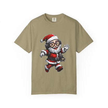 Scuba Diver Santa Garment-Dyed Christmas Tee