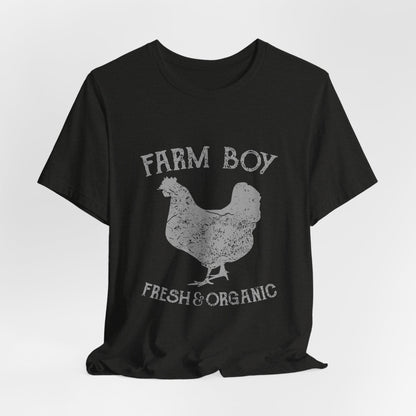 Farm Boy T-Shirt Fresh Organic Rooster Tee