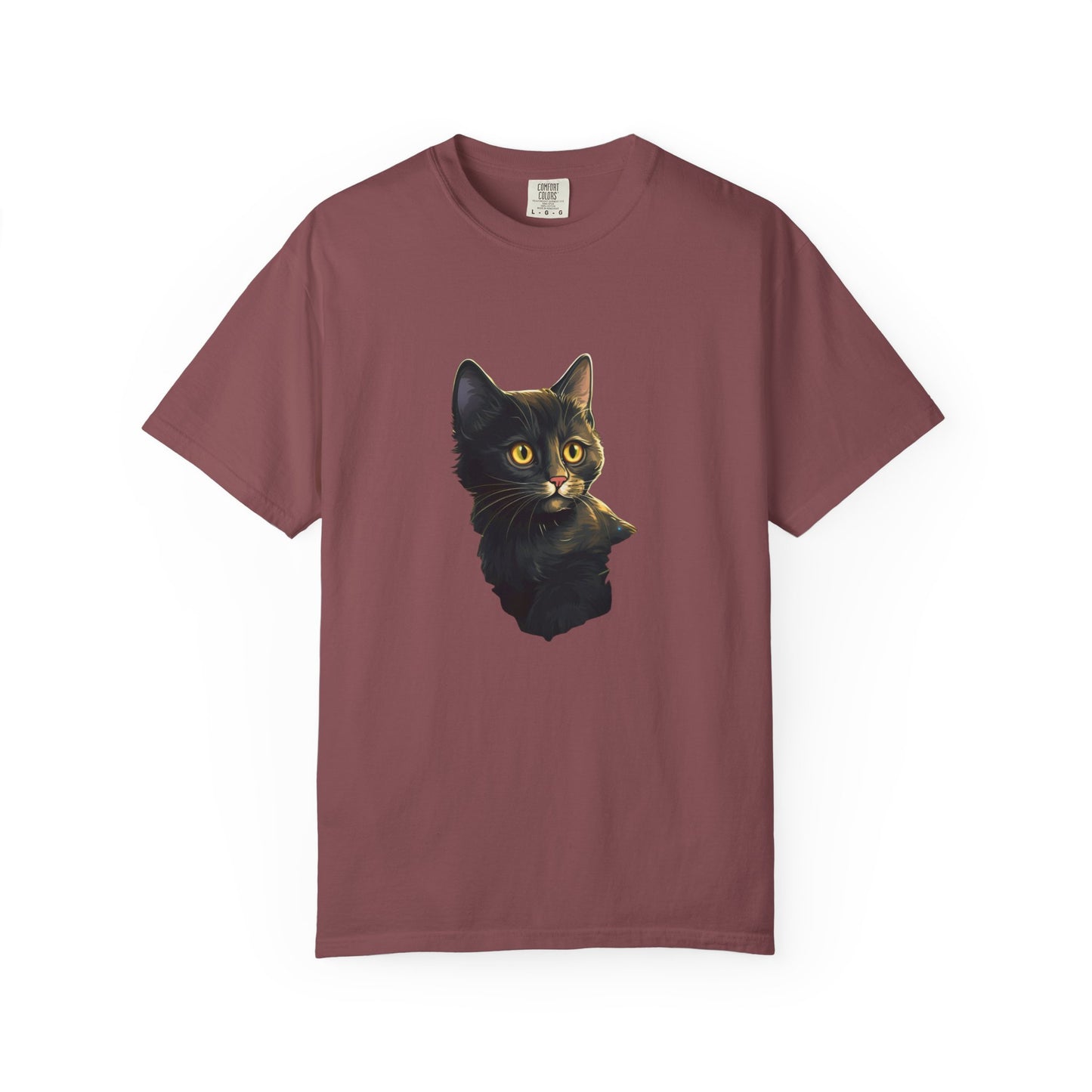 Christmas Cat in Tree Garment-Dyed Tee