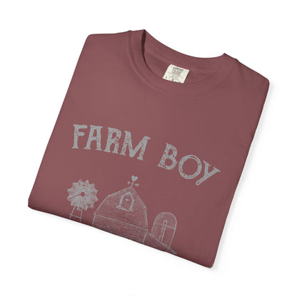 Farm Boy Tee Vintage Barn Garment-Dyed Shirt