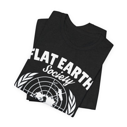 Flat Earth Society Tee - World Map Globe Design