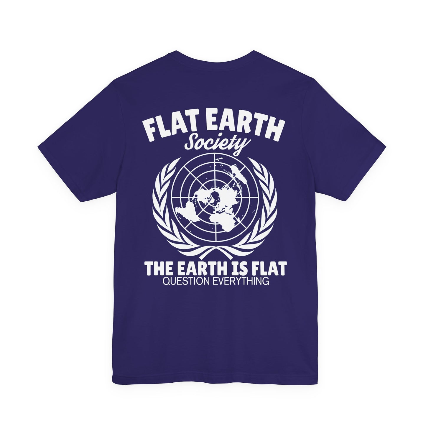 Flat Earth Society Tee - World Map Globe Design