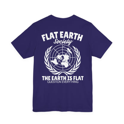 Flat Earth Society Tee - World Map Globe Design