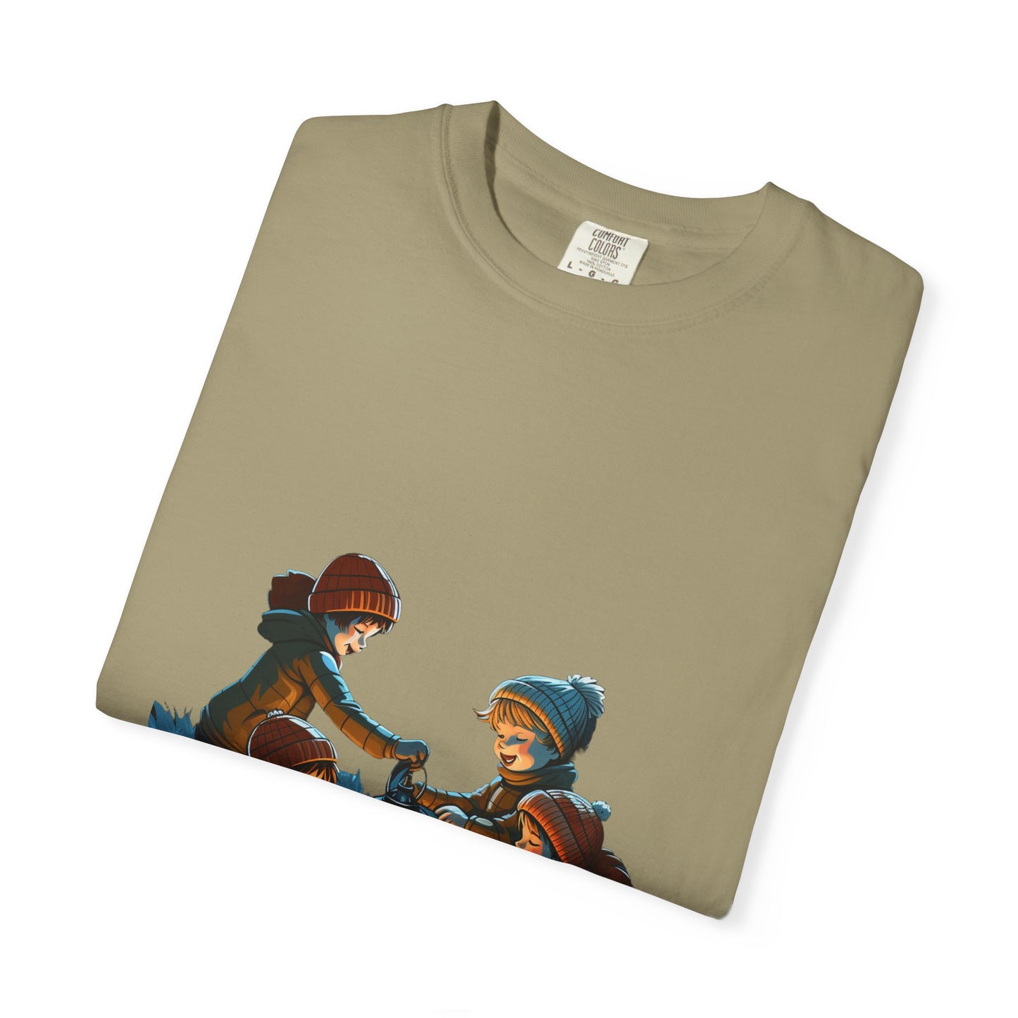 Winter Kids Lantern Christmas Heavyweight Tee