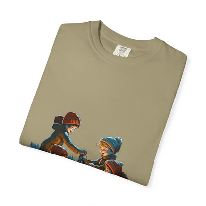 Winter Kids Lantern Christmas Heavyweight Tee