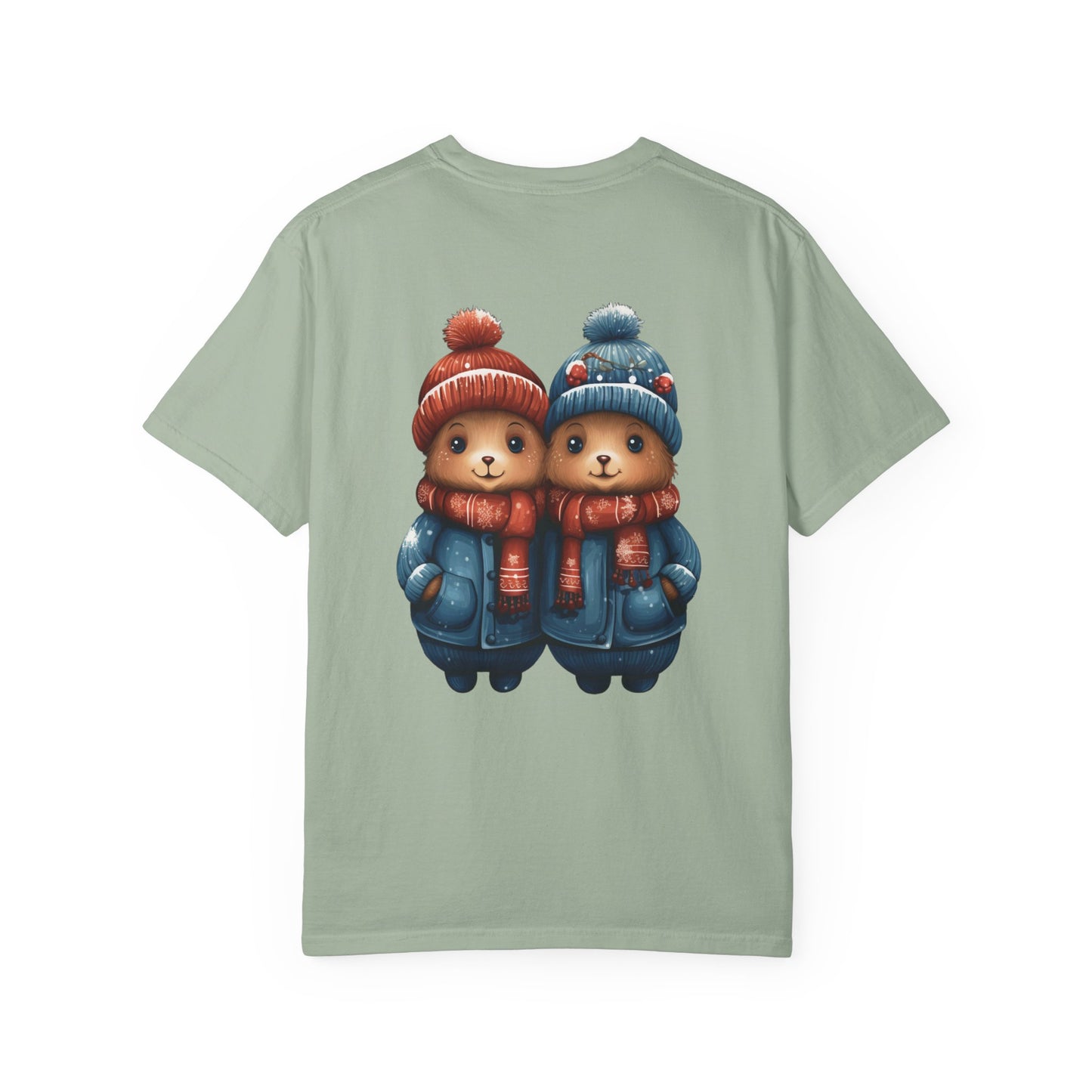 Cute Christmas Bears Couple Heavyweight Tee