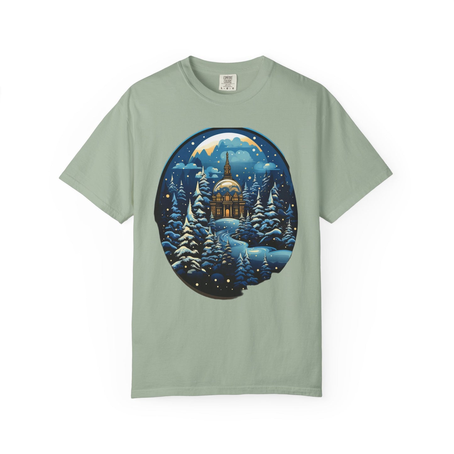 Snow Globe Christmas Heavyweight Tee Winter Village