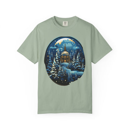 Snow Globe Christmas Heavyweight Tee Winter Village
