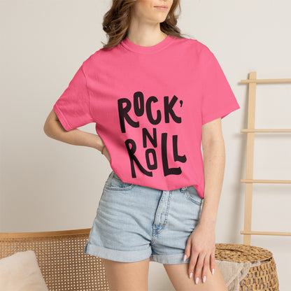 Rock N Roll Garment-Dyed Tee Bold Lettering