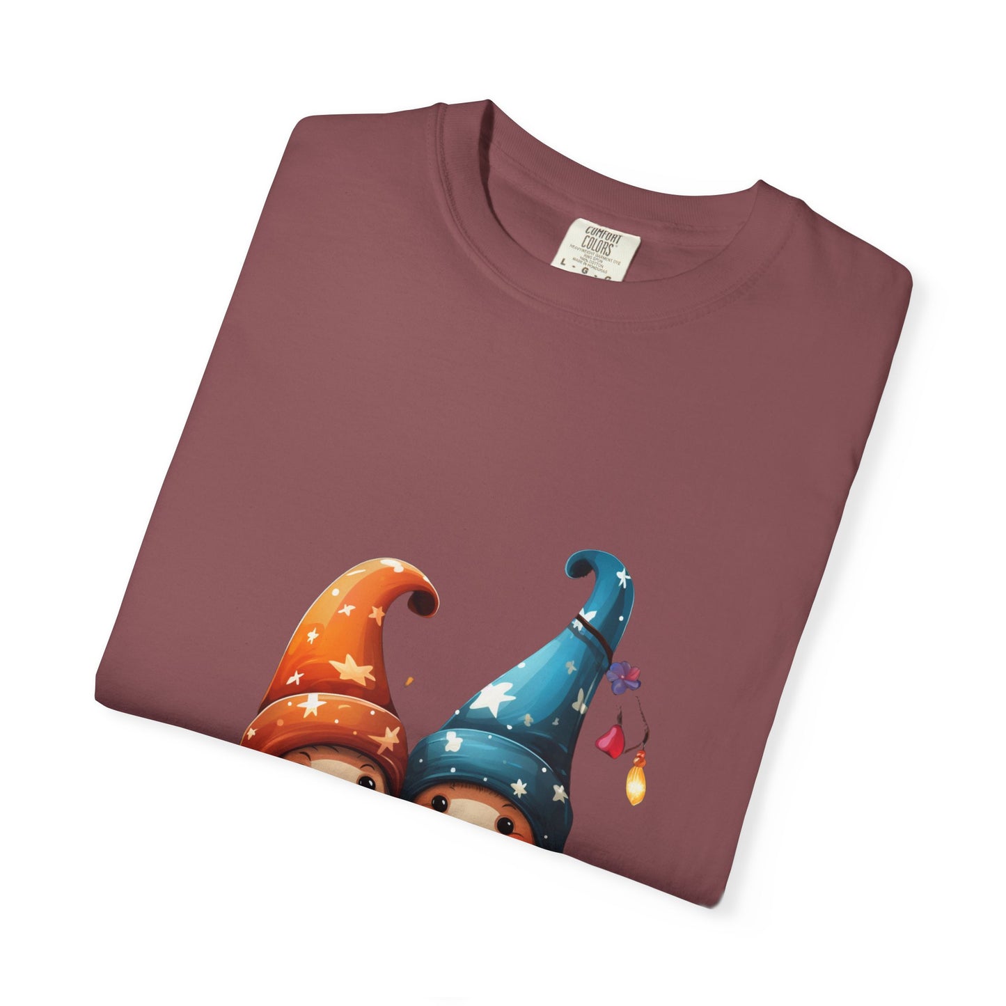 Gnome Couple Christmas Garment-Dyed Tee Lights