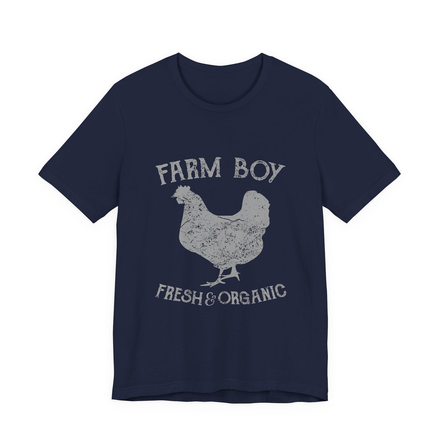 Farm Boy T-Shirt Fresh Organic Rooster Tee