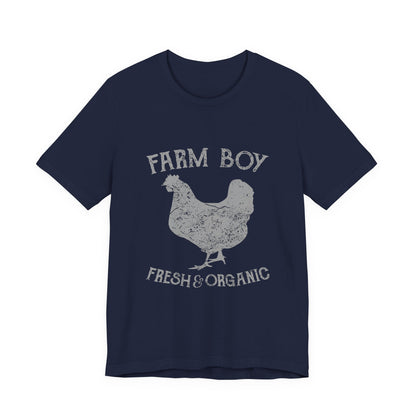 Farm Boy T-Shirt Fresh Organic Rooster Tee