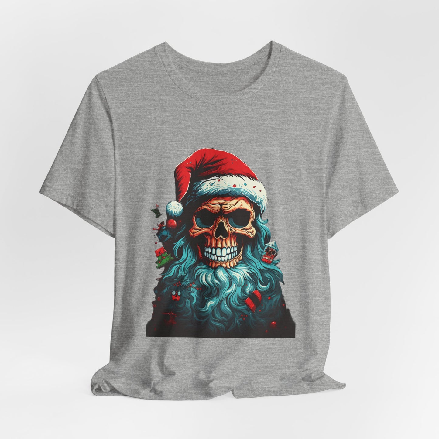 Skull Santa Christmas T-Shirt Dark Holiday Tee