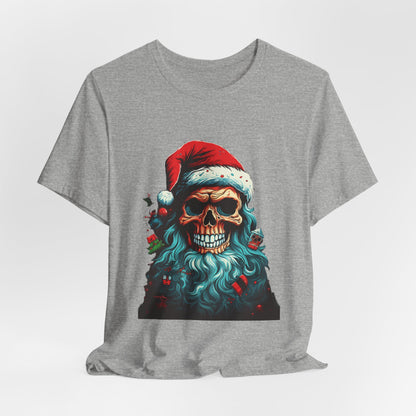 Skull Santa Christmas T-Shirt Dark Holiday Tee