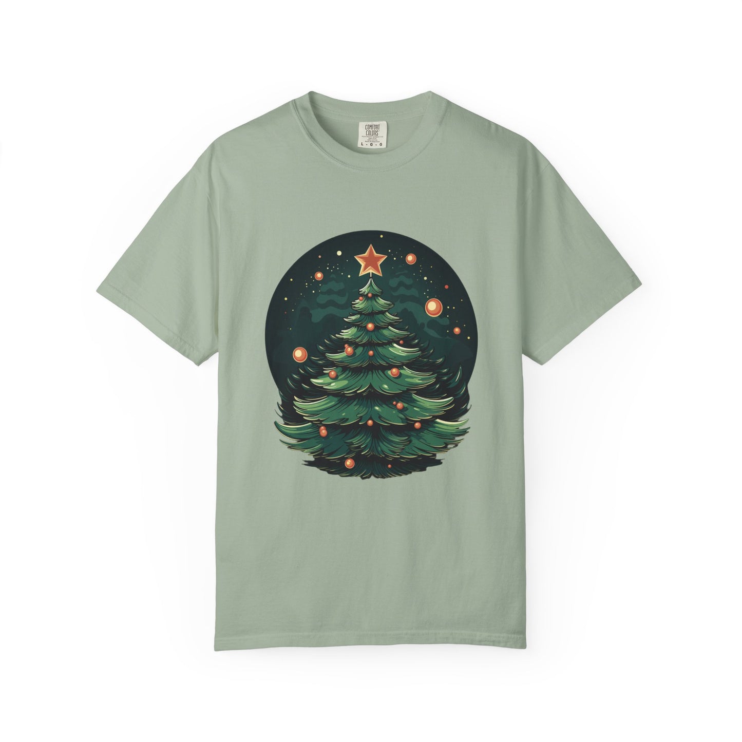 Retro Christmas Tree Heavyweight Garment-Dyed Tee