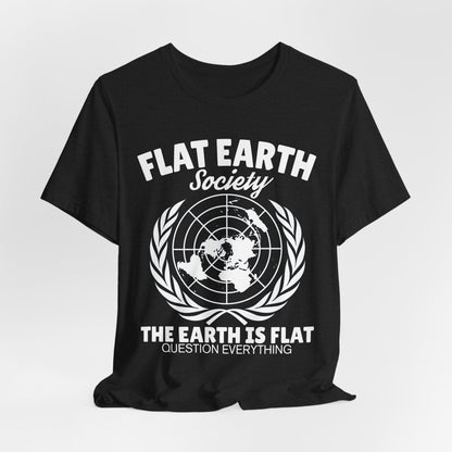 Flat Earth Society Tee - World Map Globe Design