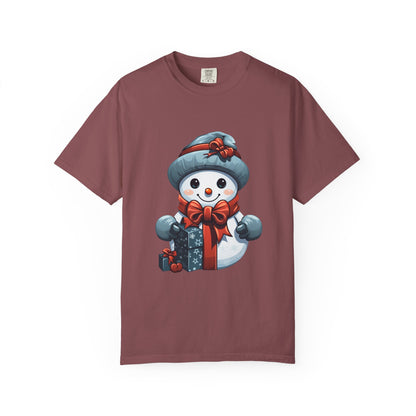 Cute Snowman Christmas Garment-Dyed Tee