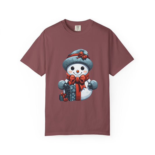 Cute Snowman Christmas Garment-Dyed Tee