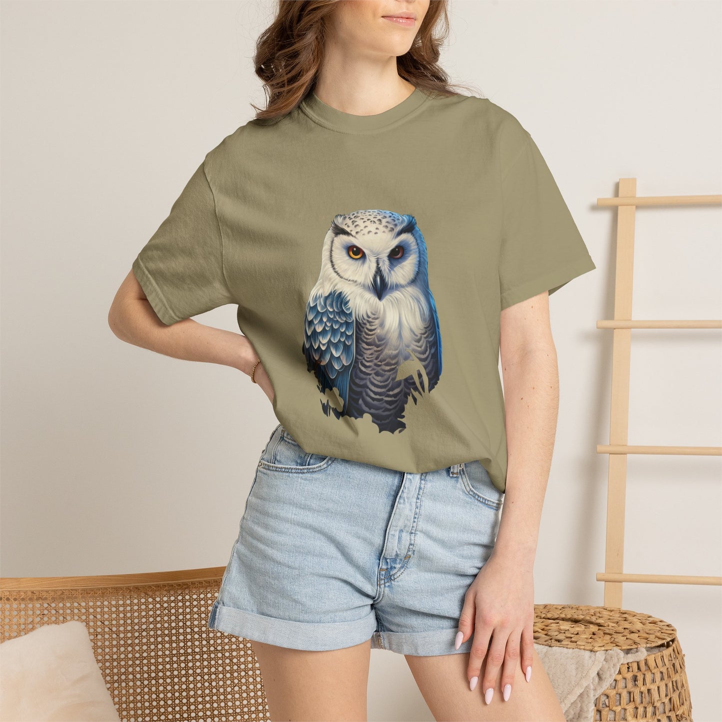 Snowy Owl Christmas Garment-Dyed Tee Winter