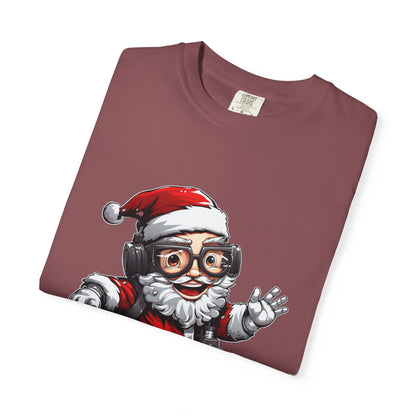 Scuba Diver Santa Garment-Dyed Christmas Tee