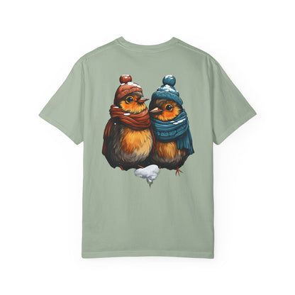 Christmas Birds Garment-Dyed Tee Cozy Robin