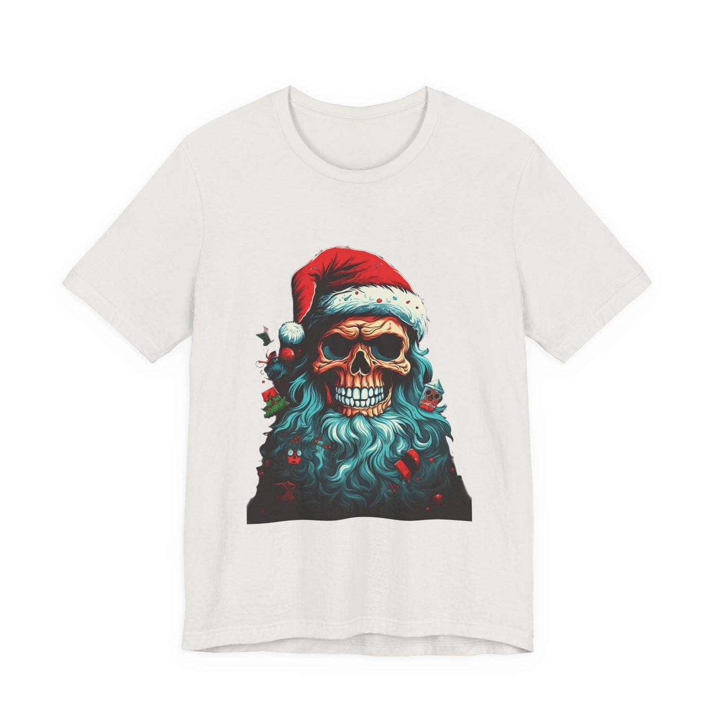Skull Santa Christmas T-Shirt Dark Holiday Tee