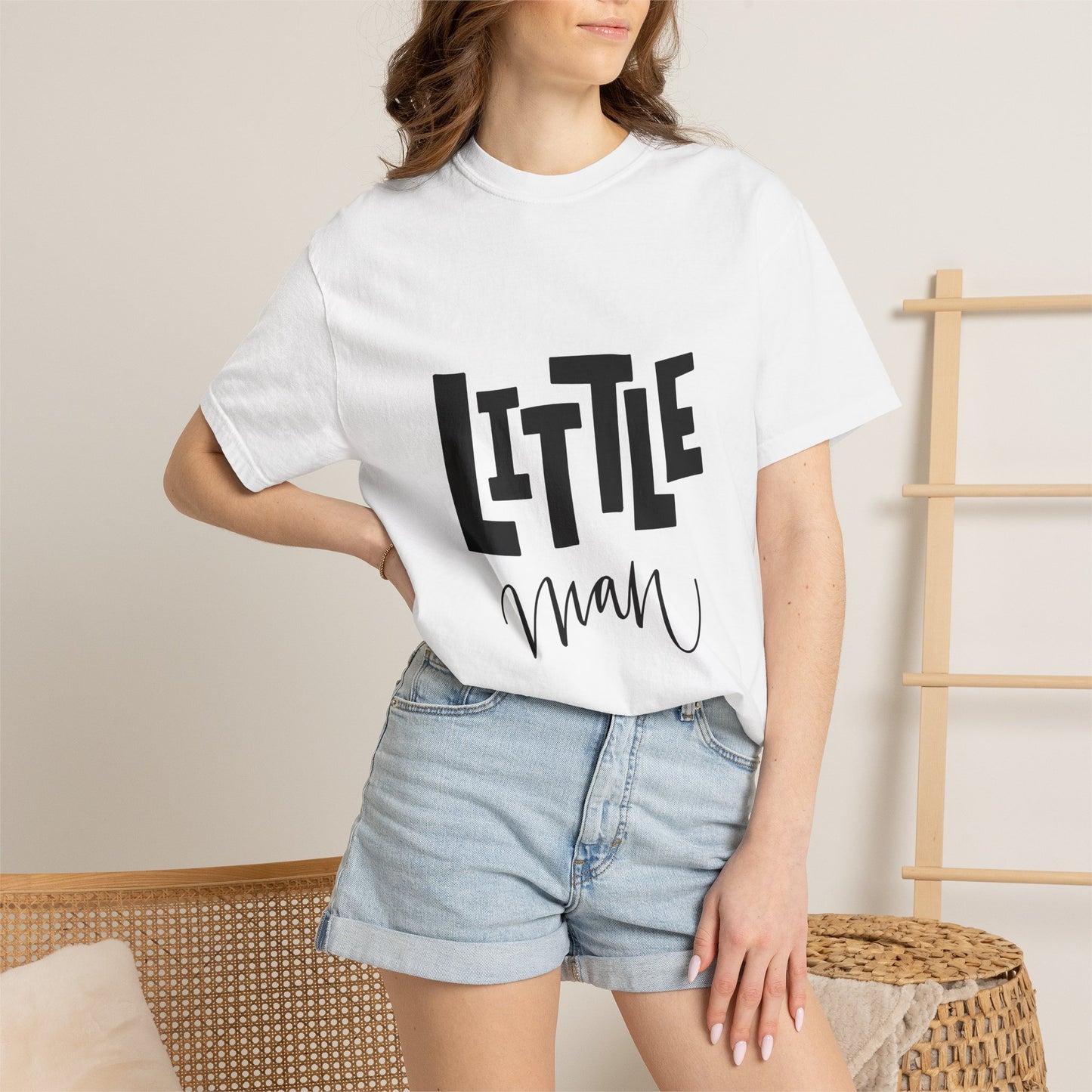 Little Man Tee Cute Toddler Boy Garment-Dyed