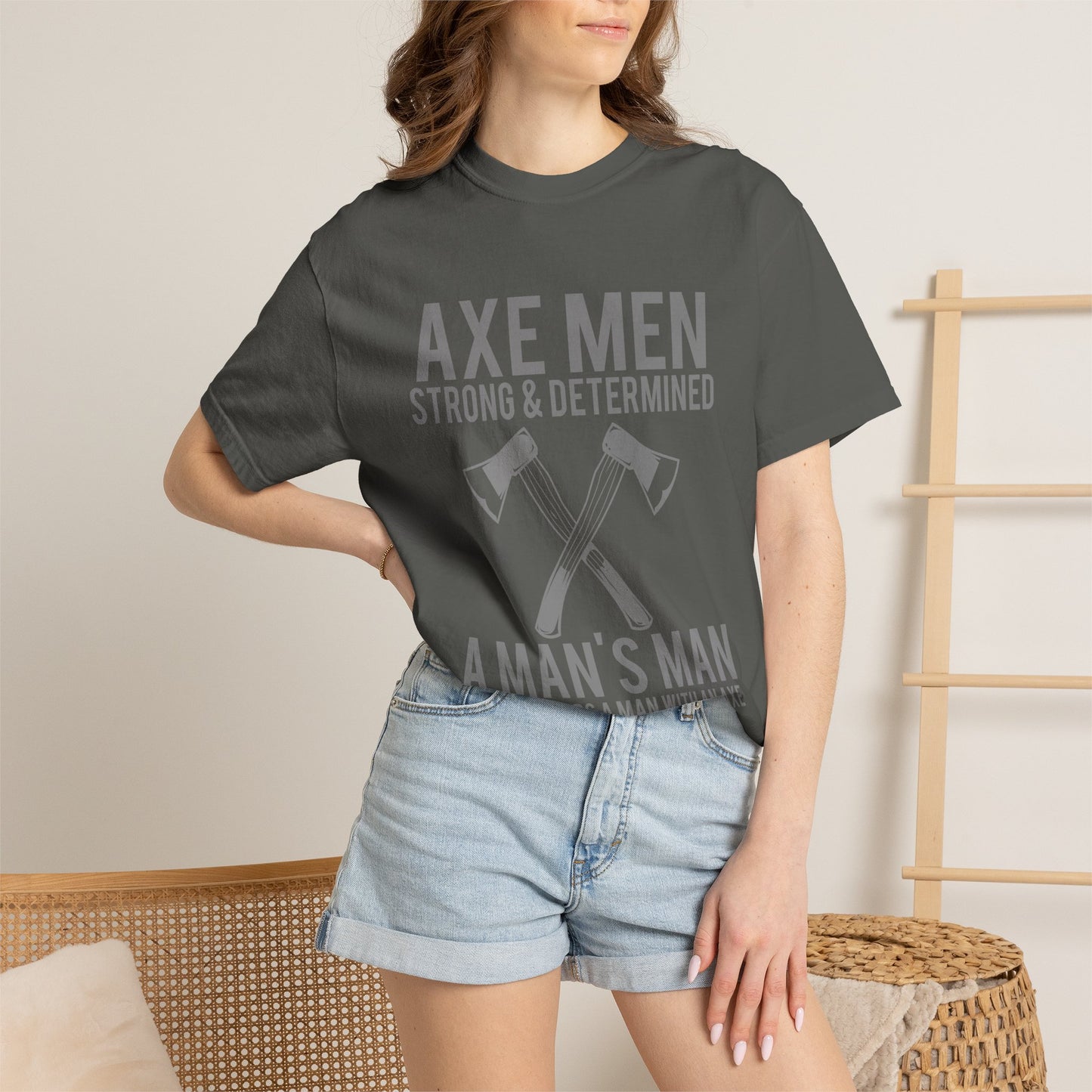 Axe Men Strong Determined Tee Lumberjack
