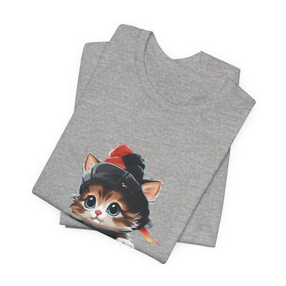 Christmas Kitten T-Shirt Cute Cat Holiday Tee