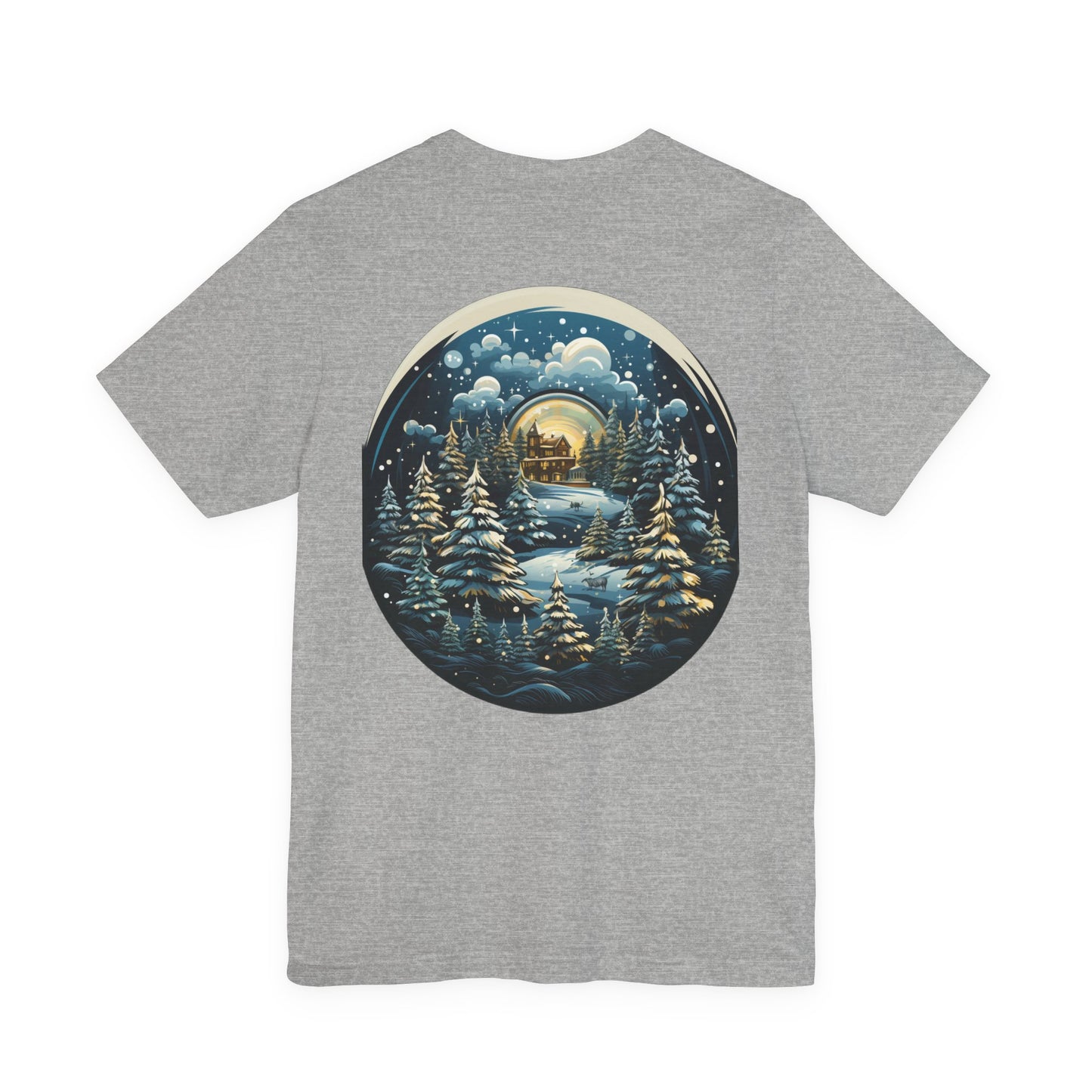 Winter Snow Globe Christmas T-Shirt Scenic Tee