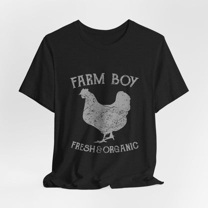Farm Boy T-Shirt Fresh Organic Rooster Tee