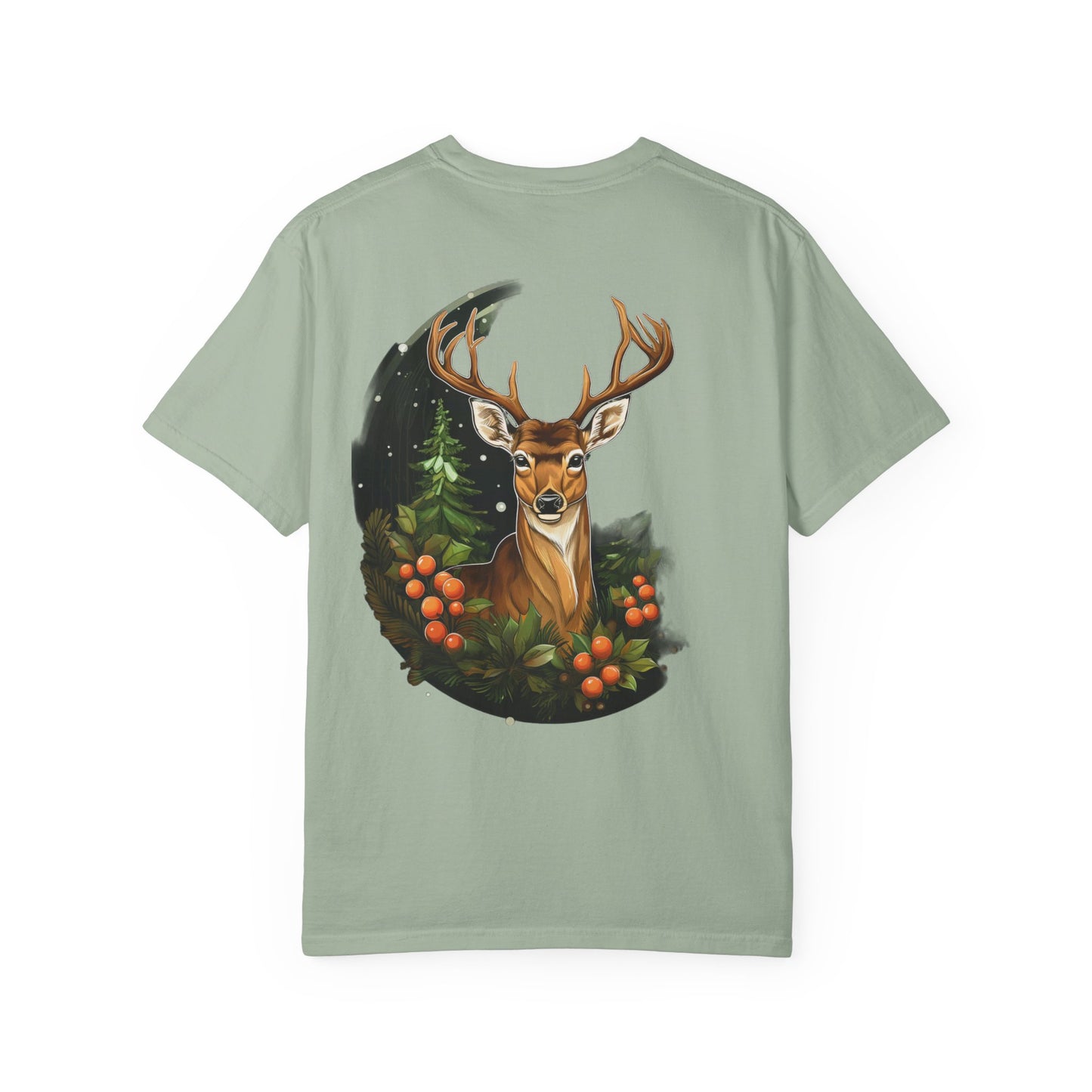 Christmas Deer Garment-Dyed Tee Snowy Buck