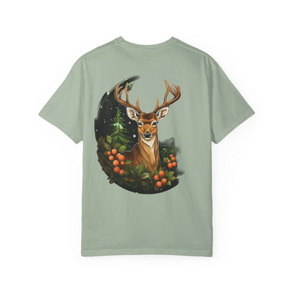 Christmas Deer Garment-Dyed Tee Snowy Buck