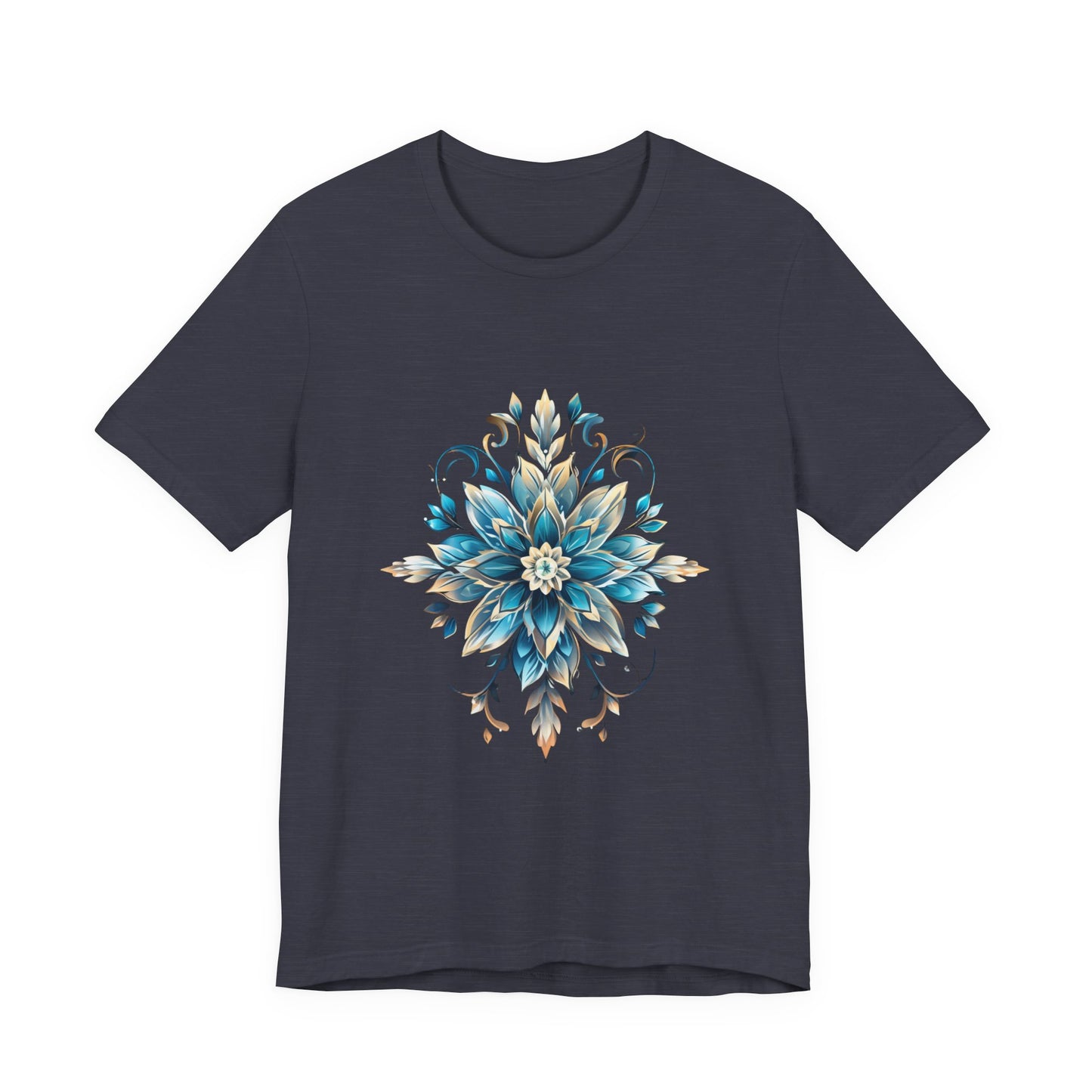 Crystal Snowflake Flower Christmas T-Shirt