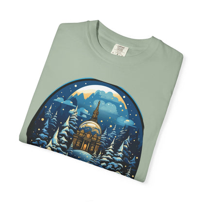 Snow Globe Christmas Heavyweight Tee Winter Village