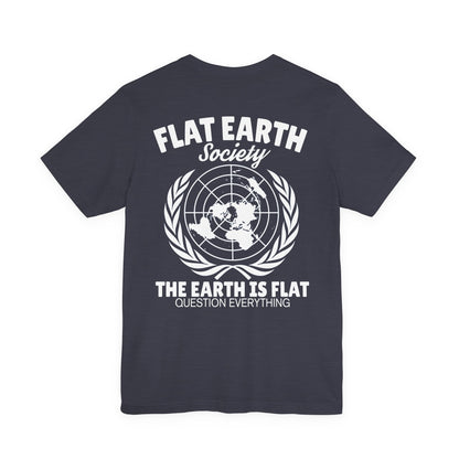 Flat Earth Society Tee - World Map Globe Design