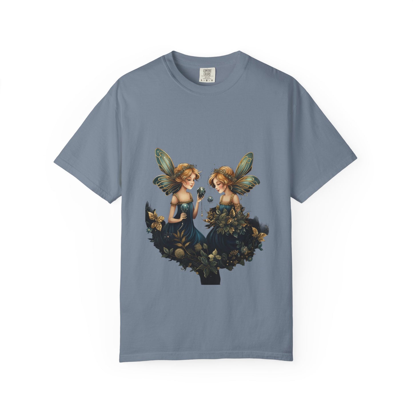Fairy Tee Magical Christmas Twin Fairies Vintage Wash