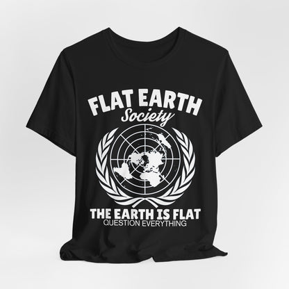 Flat Earth Society Tee - World Map Globe Design
