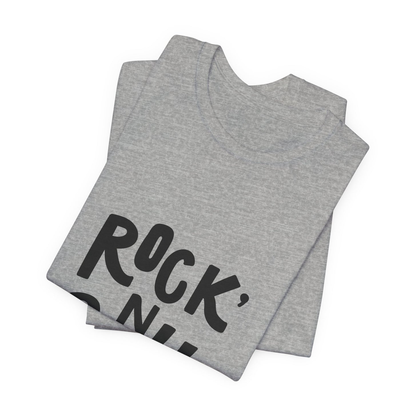 Rock N Roll T-Shirt Bold Lettering Music Tee